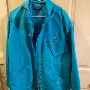 Blue Ralph Lauren raincoat size M w/gold buttons